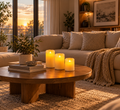 Flameless LED Pillar Candles – Rechargeable 3-Piece Set with Remote