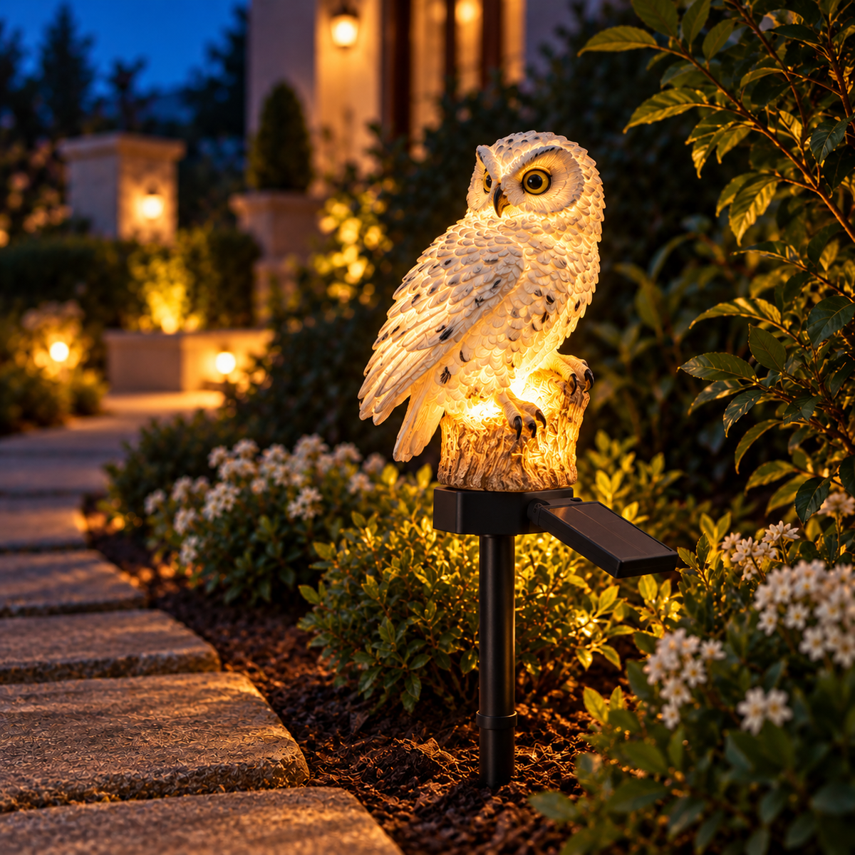 Solar Owl Garden Stake Light — Waterproof LED Outdoor Decor